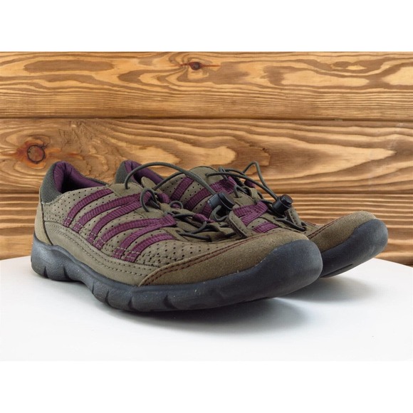 Clarks Size 6 Sneaker Brown Leather Medium Drawstring Women - Picture 4 of 11